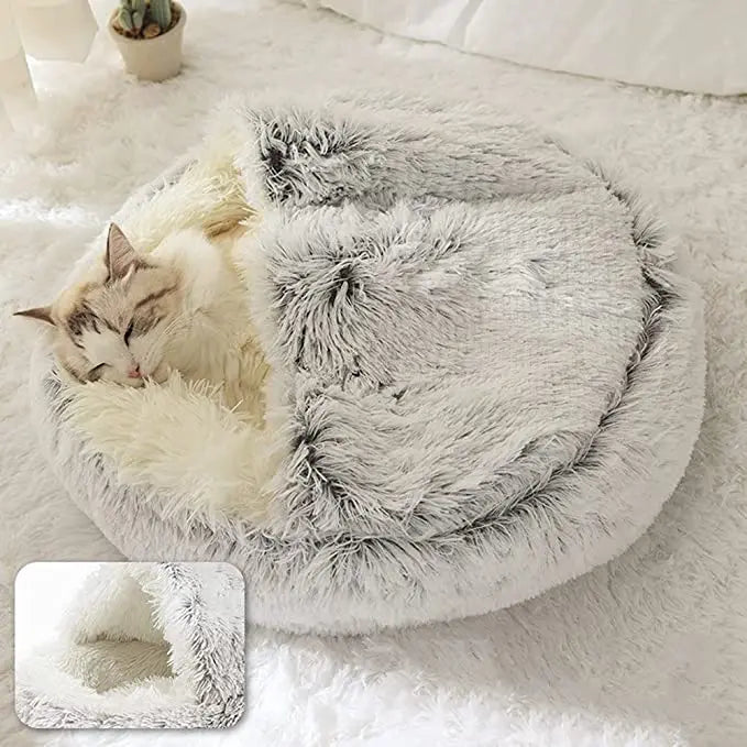 Cama Nido Suave para Gatos y Perros Pequeños 🐾💤